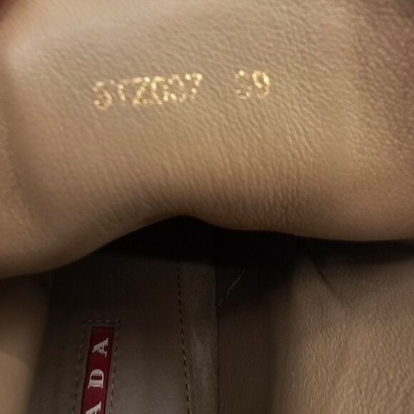 Prada Womens 39 Linnea Rossa‎ Desert Wedge Suede Ankle Booties - Picture 14 of 16
